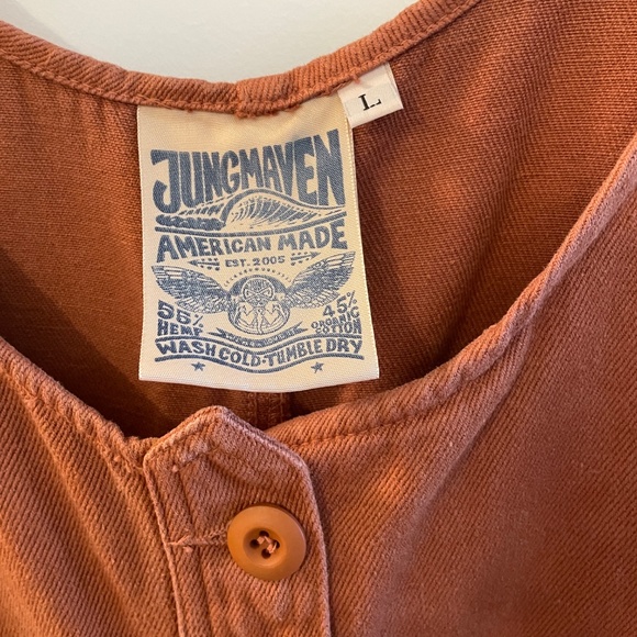 Jungmaven Button Front Jumper nwot - Picture 3 of 4